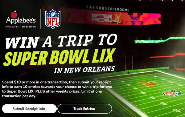 Applebee’s Super Bowl LIX Sweepstakes 2024