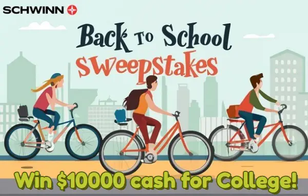 Schwinn Bikes Back to School Sweepstakes: Win $10000 for College!