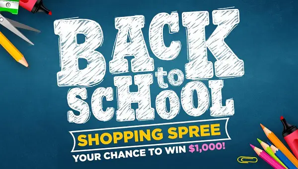 Win $1000 Free Back to School Shopping Spree! (5 Winners)