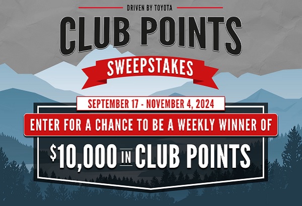 Bass Pro Driven By Toyota 2024 Giveaway: Win $10,000 in Club Points