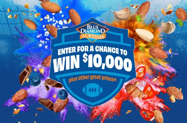 Blue Diamond Hunger Defense Sweepstakes: Win $10,000 Cash and Year’s Supply of Blue Diamond Almonds!