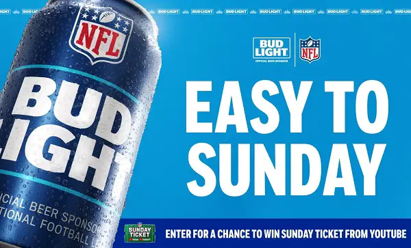 Bud Light NFL Easy to Sunday Giveaway (1596 Instant Win Prizes)