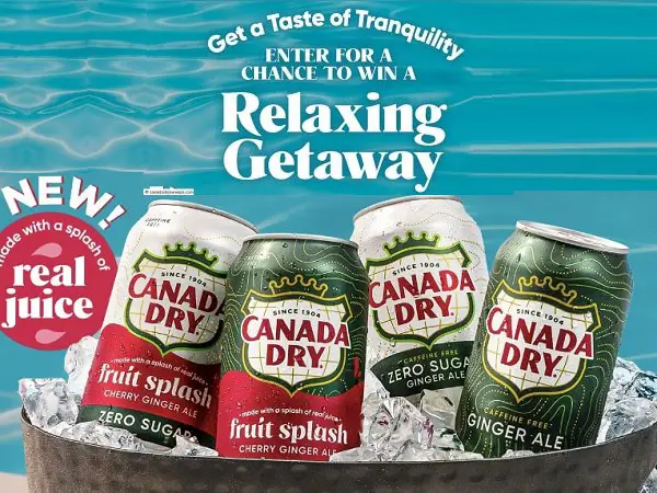 Canada Dry Sweepstakes: Win a Relaxing Getaway or Kroger Gift Cards
