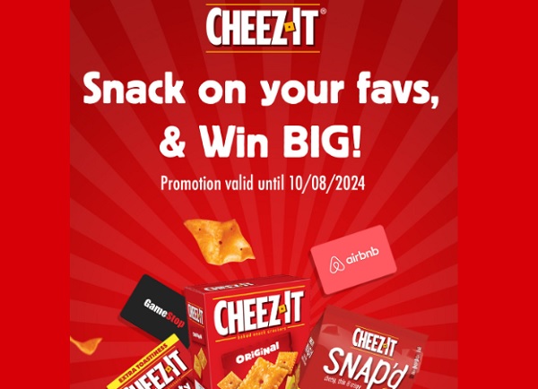 Cheez-It Rewards Giveaway: Win $500 Gift Cards & Free Cheez-it Crackers