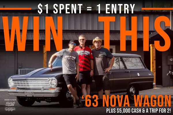 Win 1963 Chevy Nova, $5000 Cash and Trip to Oklahoma City!