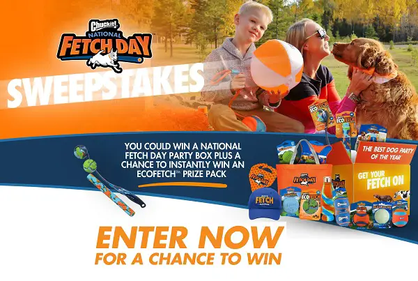 Chuckit Sweepstakes: Instant Win Party Boxes & EcoFetch Prize Packages (100+ Winners)