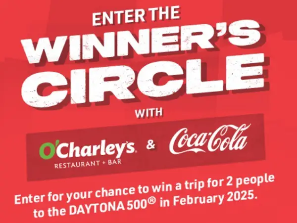 Coca Cola Car Race Getaway Giveaway: Win Trip, Free Coolers & $50 O’Charley’s Gift Cards