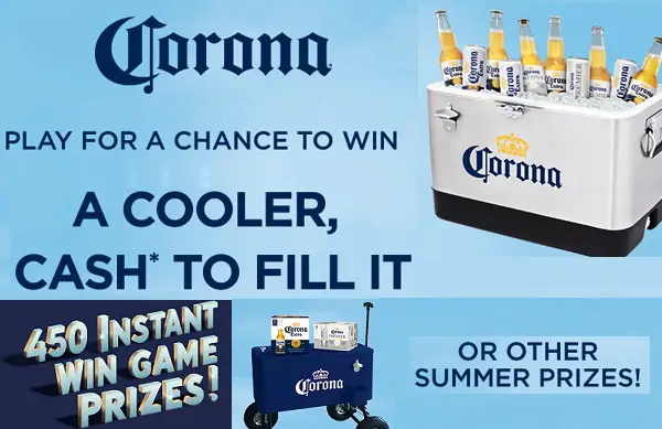 Corona Cooler Season Instant Win Game Giveaway (450 Winners)
