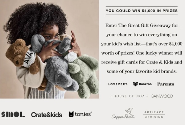 Crate & Barrel Product Giveaway: Win Gifts Worth Over $4,000 in Kids Products