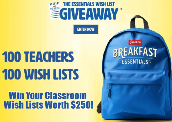 Carnation Breakfast Essentials Wish List Giveaway: Win Your Classroom Wish Lists