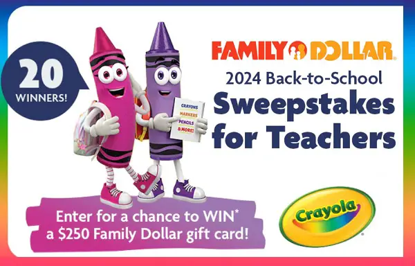Back-to-School $250 Family Dollar Gift Card Giveaway (20 Winners)