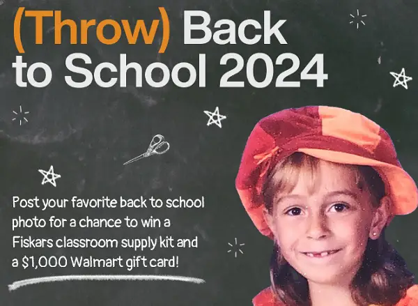 Fiskars Back to School Giveaway 2024: Win Free School Pack and $1000 Walmart Gift card (5 Winners)