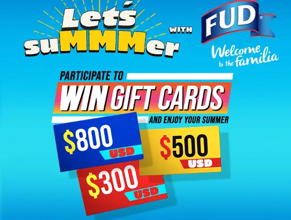 FUD Summer Gift Cards Giveaway (42 Winners)