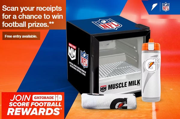 Gatorade Rewards Sweepstakes: Win Football Prizes, NFL Merch, & Mini Fridge