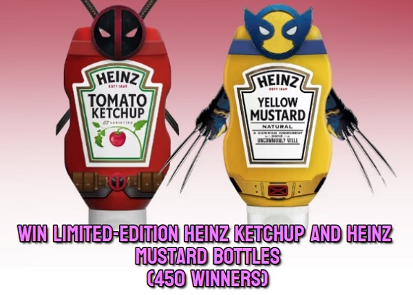 Win Heinz Ketchup & Heinz Mustard Bottles! (450 Winners)