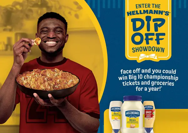 Hellmann’s Dip Off Showdown Contest: Win Tickets to The Big 10 Championships and Free Groceries for A Year!