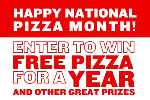 Hunt Brothers Pizza Month Sweepstakes: Win Free Pizza For a Year