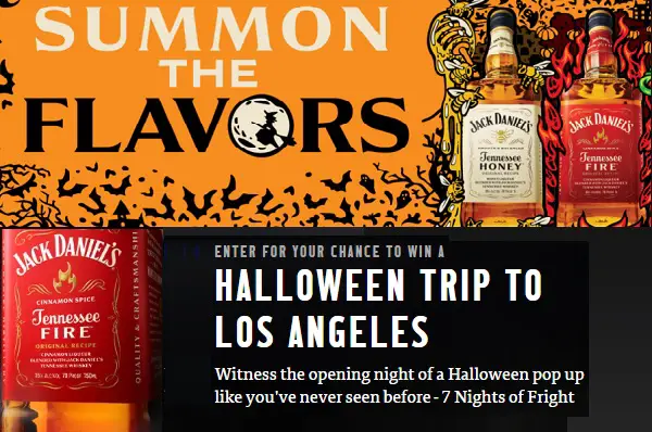 Jack Daniel’s Flavors Halloween Sweepstakes: Win a Trip To Pop Up Event & More