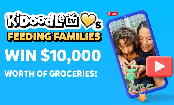 Kidoodle.TV Feeding Families Contest: Win Free Groceries for a Year (7 Winners)