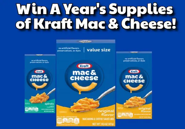 Kraft Mac & Cheese Sampling Survey Sweepstakes: Win Free Products for a Year