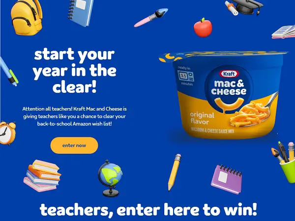 Kraft Mac and Cheese Clear The List Sweepstakes: Win $500 Gift Card! (500 Winners)