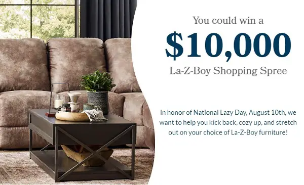 Win $10000 La-Z-Boy Shopping Spree Giveaway