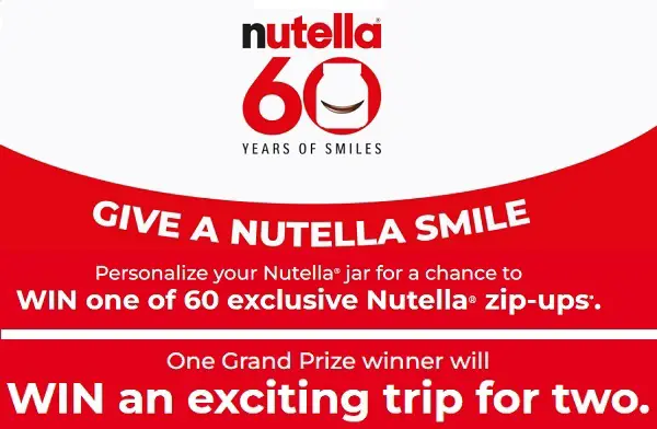 Nutella Instagram Cash Giveaway: Win $5,000 for Trip & Free Jackets (Weekly Prizes)