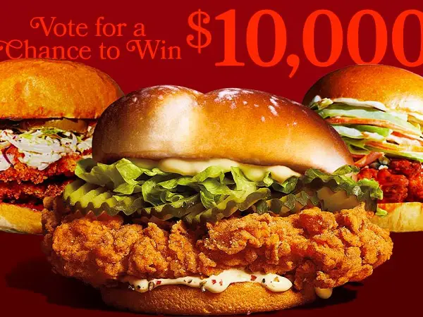 Official Chicken Sandwich Challenge Voting Sweepstakes: Win $10000 Cash for Free!