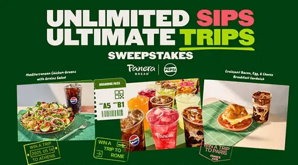 Panera Bread Unlimited Sips, Ultimate Trips Giveaway 2024 (343 Winners)