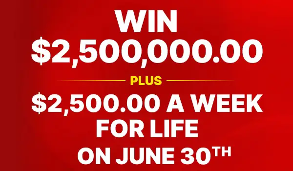 PCH $2,500,000 Cash and $2500 Cash Every Week For Life Giveaway