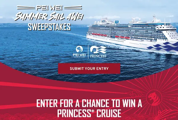Summer Sail aWei Sweepstakes: Win a Princess Cruise Vacation!