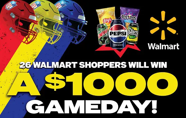 Pepsi Super Bowl Sweepstakes: Win $1000 Walmart Gift Card! (26 Winners)