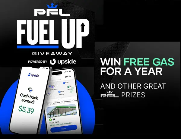 Professional Fighters League Gas Giveaway: Win Gas for a Year, $500 Cash & PFL Merchandise