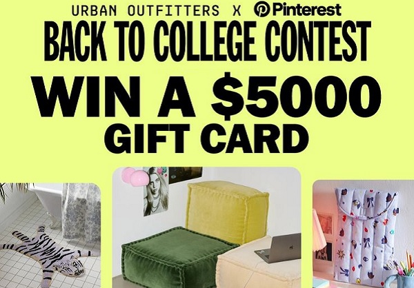 Pinterest UO Back to College Contest: Win $5,000 in Urban Outfitters Gift Cards