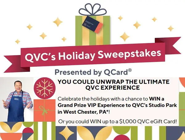 QVC’s Holiday Sweepstakes: Instant Win a Trip & Up To $1K QVC eGift Cards (600+ Prizes)