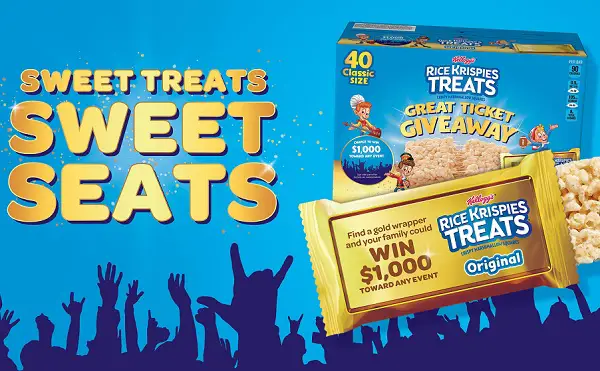 Kellogg’s Rice Krispies Treats Great Ticket Giveaway: Win $1000 Towards Any Event Ticket! (50 Winners)