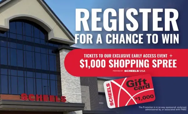 Tulsa SCHEELS Early Access Giveaway: Win $1,000 Free SCHEELS Gift Cards