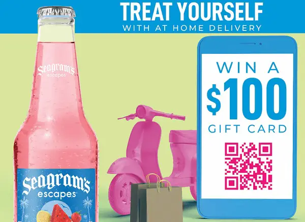 Seagram’s Escapes Food Delivery Sweepstakes: Win $100 Visa Gift Card! (100 Winners)