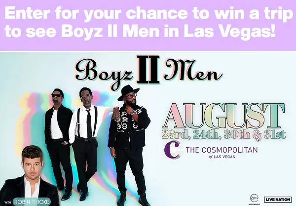 SiriusXM Boyz II Men Las Vegas Sweepstakes