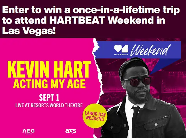 SiriusXM Hartbeat Weekend Giveaway: Win a Trip to Kevin Hart Acting My Age