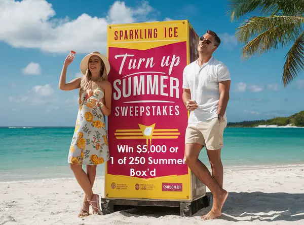 Sparkling Ice Turn Up Summer Box’d Sweepstakes: Win $5000 Cash and More! (250 Winners)