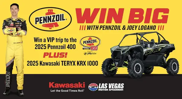 Win a Trip to the 2025 Pennzoil 400 and 2025 Kawasaki TERYX KRX 1000!