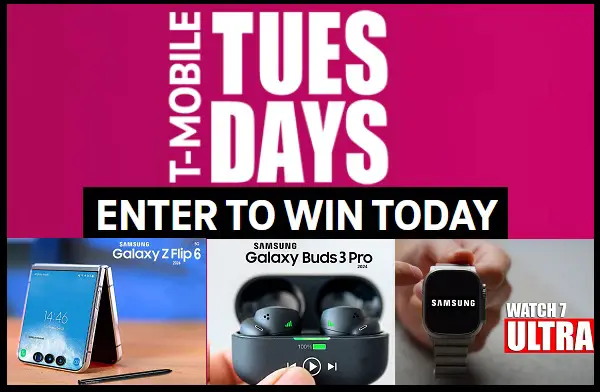 T-Mobile Samsung Galaxy Giveaway: Win Free Flip Phones, Smart Watches & Buds3 Pro