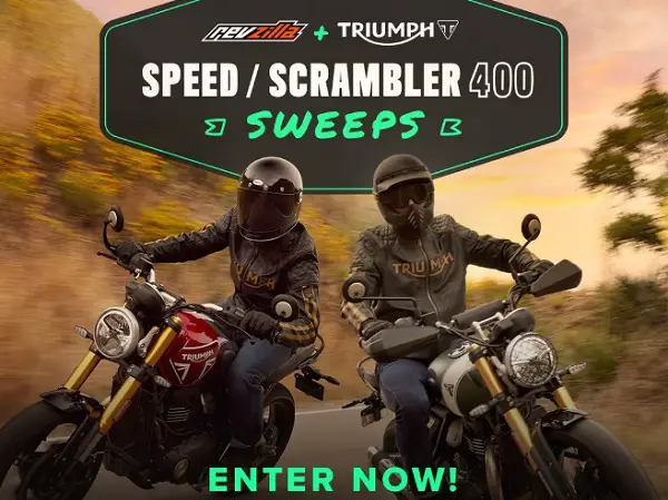 Win Your Choice of Speed or Scrambler 400 Motorcycle!