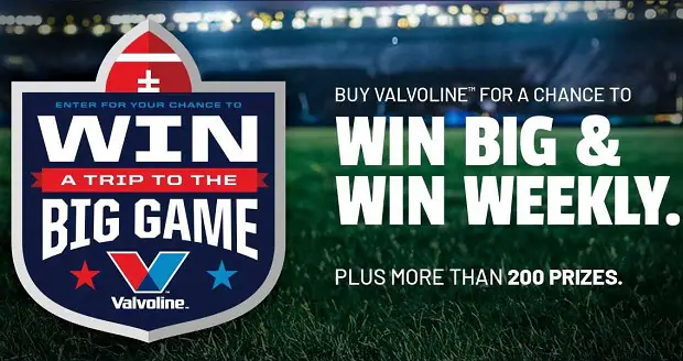 Valvoline Big Game Giveaway: Win the Ultimate Trip to the Super Bowl!