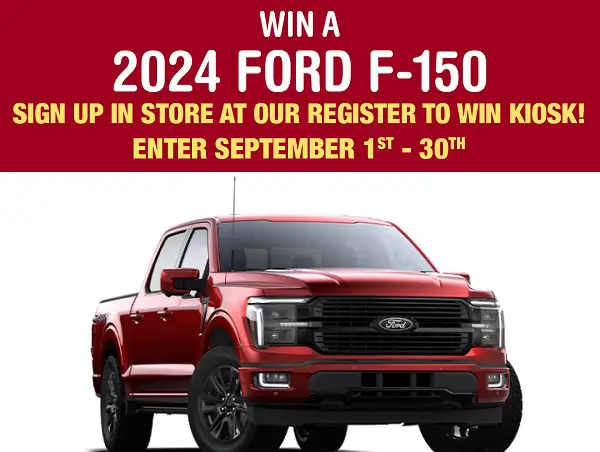 Menards Win a 2024 Ford F-150 Sweepstakes