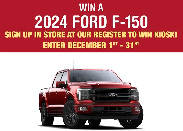 Menards Win a 2024 Ford F-150 Sweepstakes