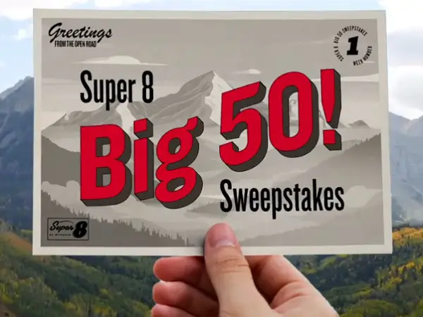 Super 8 Big 50 Giveaway: Win 15,000 Wyndham Rewards Points (50 Winners)