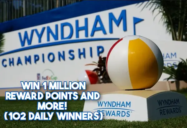 Wyndham Rewards Championship Sweepstakes: Win 1 Million Reward Points and More! (102 Daily Winners)