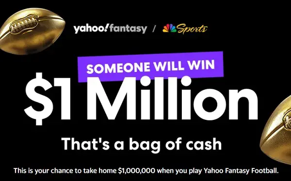 Yahoo Sports Fantasy Football Giveaway: Win $1 Million Cash Prize!